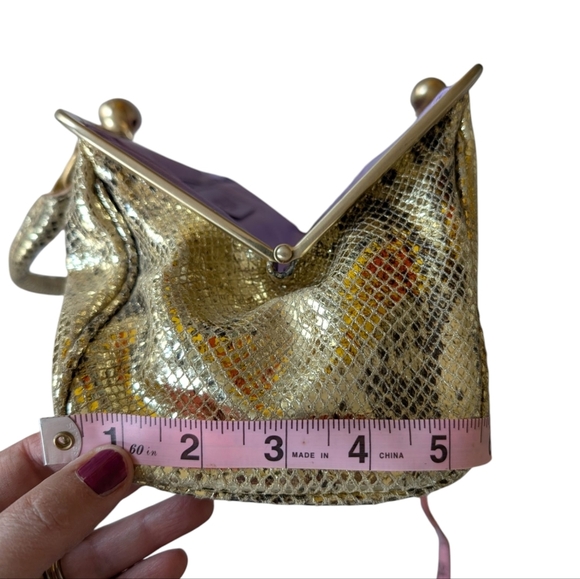 Maurizio Taiuti Gold Leather Top Handle Bag - Picture 8 of 13